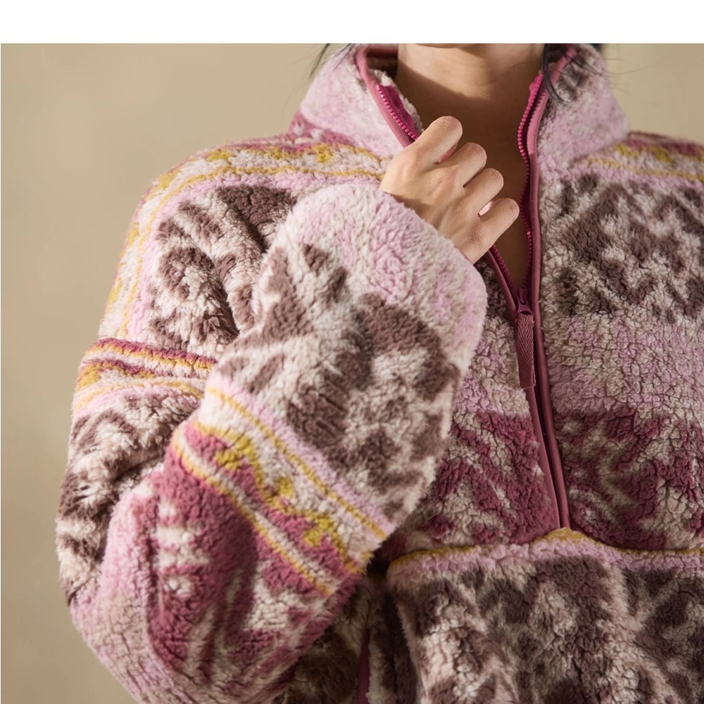 Sundance Printed Heidi Sherpa Pullover, NWOT, XL - Picture 5 of 7